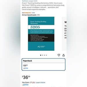 Praxis Teaching Reading Elementary 5205 Book